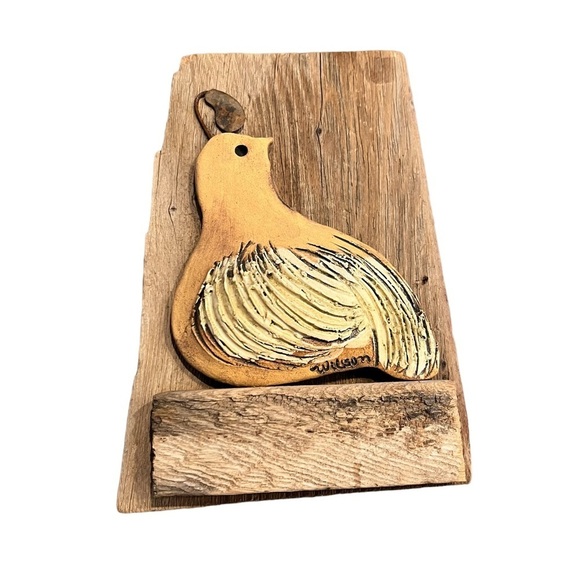 Joan Wilson Vintage MCM Signed Partridge Wall Art - Picture 7 of 7